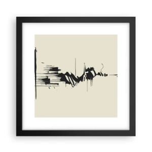 Plakat w czarnej ramie - Abstrakcja pośpieszna - 30x30 cm
