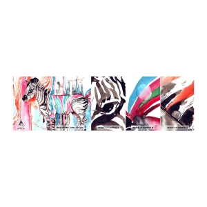 Fototapeta Próbka Standard Eco - Beztroski żart natury - Abstrakcja, Zebra, Grafika - 100x30 cm