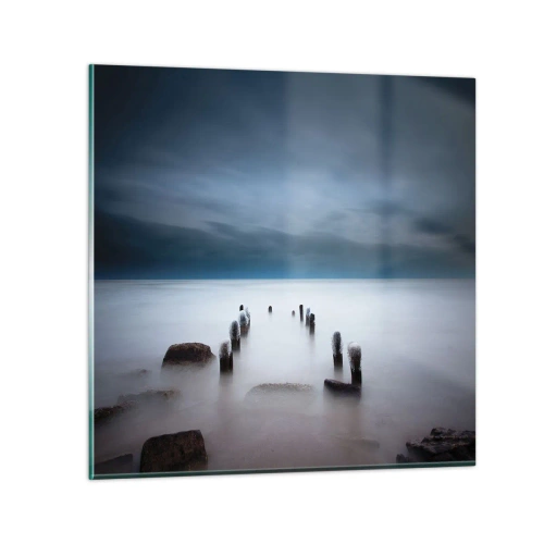 Obraz na szkle - Zamyślone jezioro - 60x60 cm