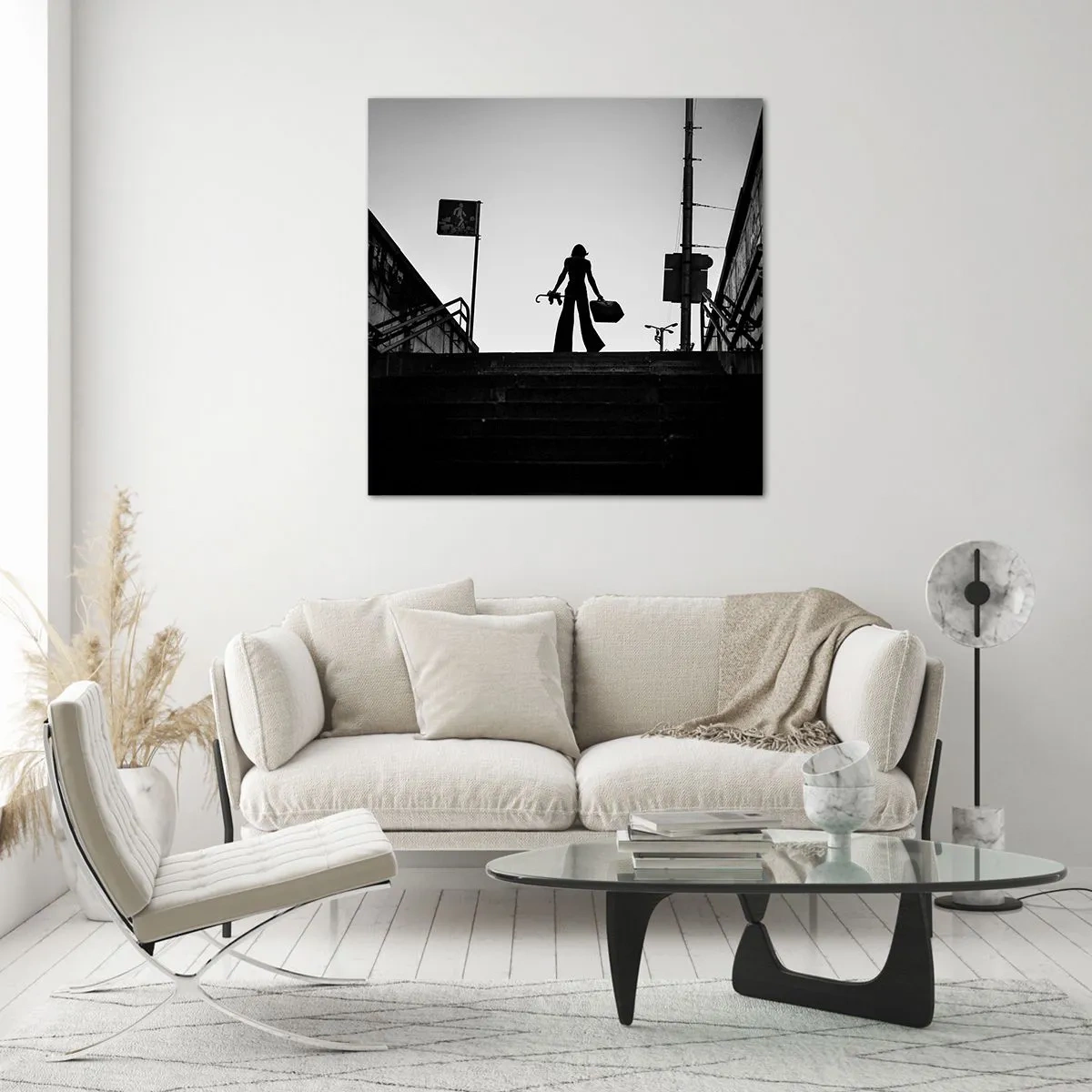 Obraz na szkle - Miejska wędrówka - 70x70 cm