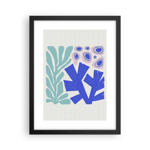 Plakat w czarnej ramie - Podwodny ogród - 30x40 cm