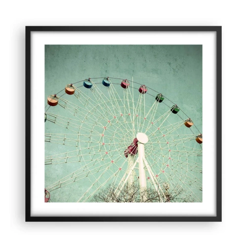 Plakat w czarnej ramie - Zapraszamy do zabawy - 50x50 cm