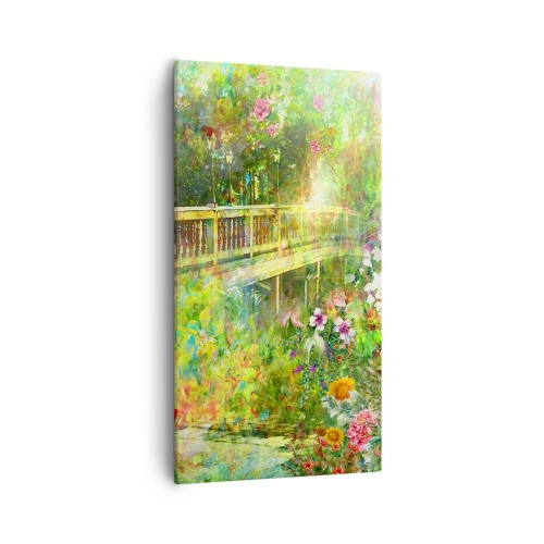 Obraz na płótnie - Mostek wiosennych westchnień - 55x100 cm