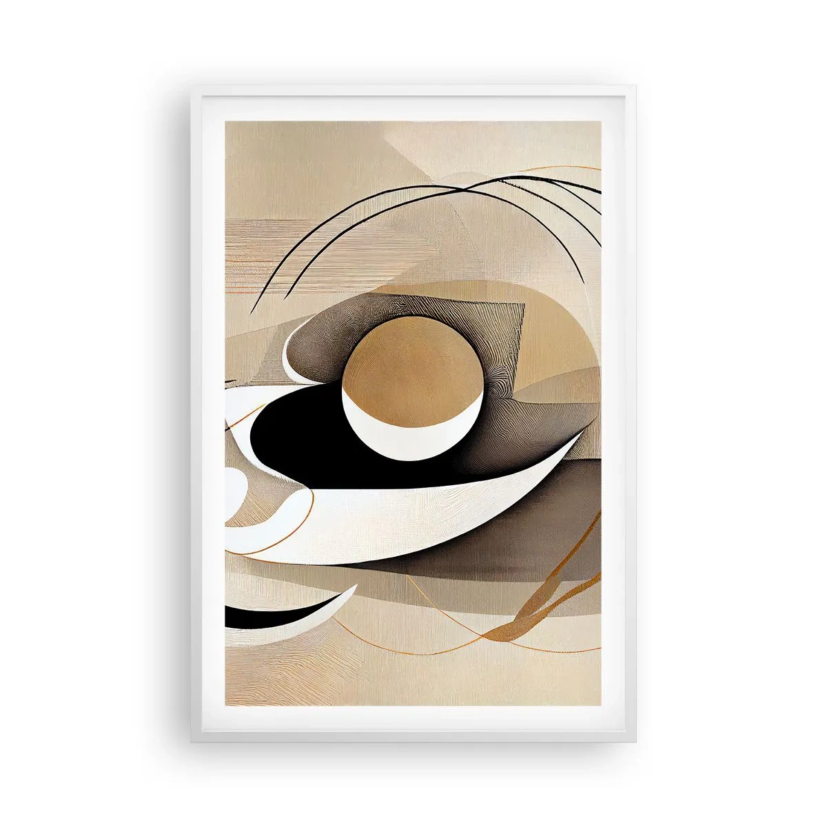 Plakat w białej ramie - Kompozycja: istota rzeczy - 61x91 cm