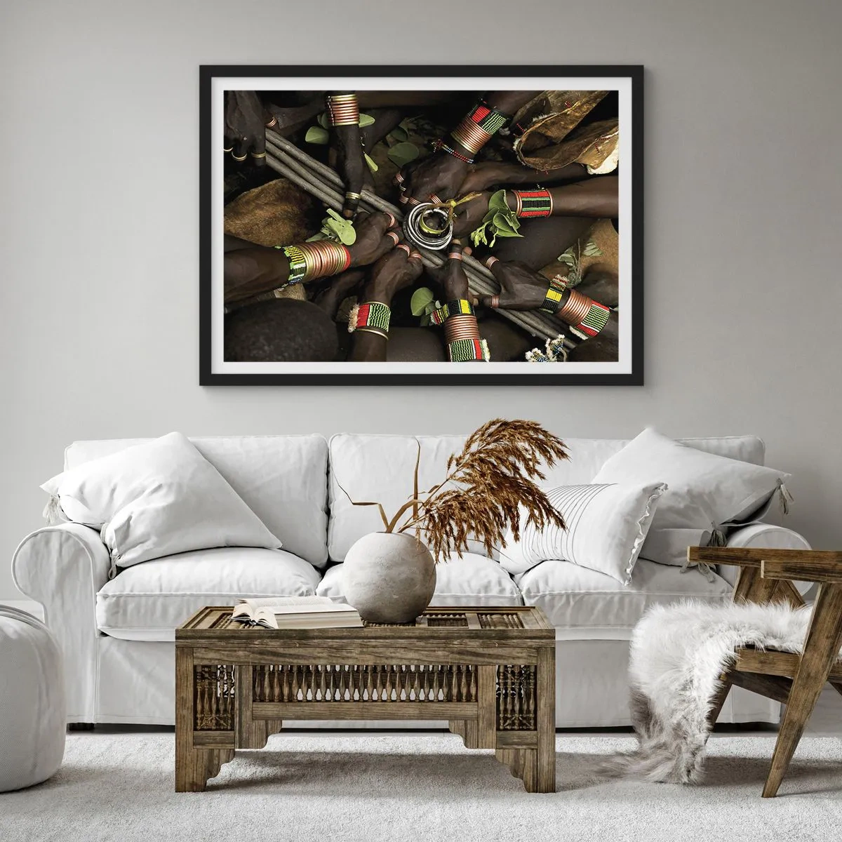 Plakat w czarnej ramie - Jesteśmy razem - 40x30 cm