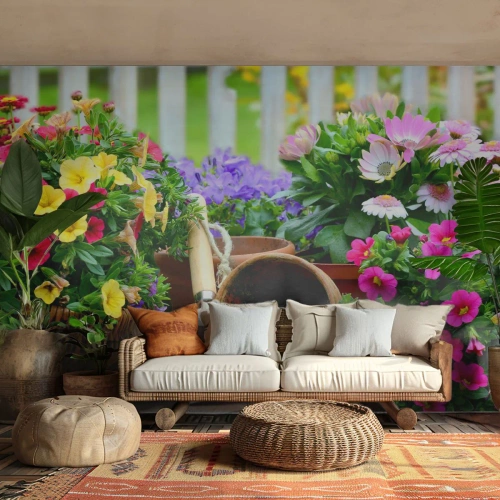 Fototapeta Standard Eco - Ogródek Zosi - Kwiaty, Ogród, Bukiet Kwiatów - 200x140 cm