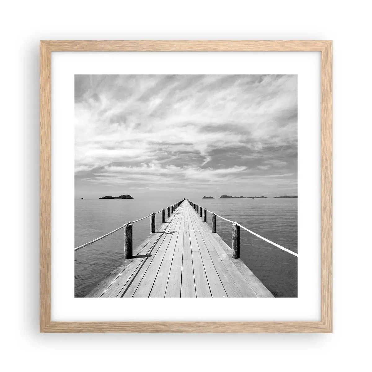 Plakat w ramie jasny dąb - A może podróż… - 40x40 cm