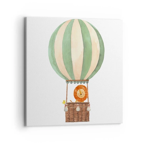 Obraz na płótnie - Podróże Leona - 70x70 cm