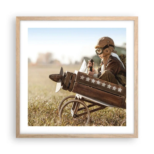 Plakat w ramie jasny dąb - Start ku marzeniu - 50x50 cm