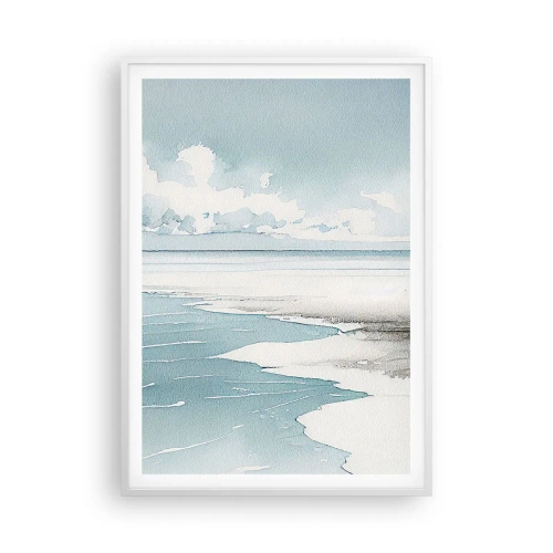 Plakat w białej ramie - Łagodny przypływ - 70x100 cm
