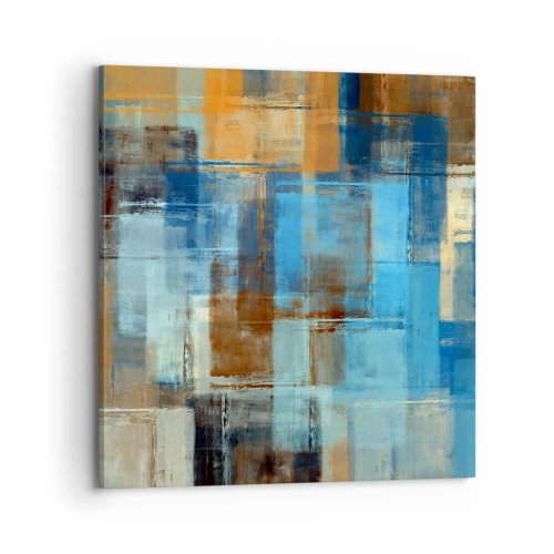 Obraz na płótnie - Przez błękitną zasłonę - 70x70 cm