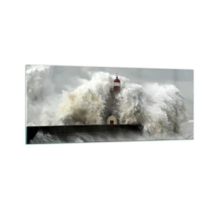Obraz na szkle - Gniew oceanu - 100x40 cm