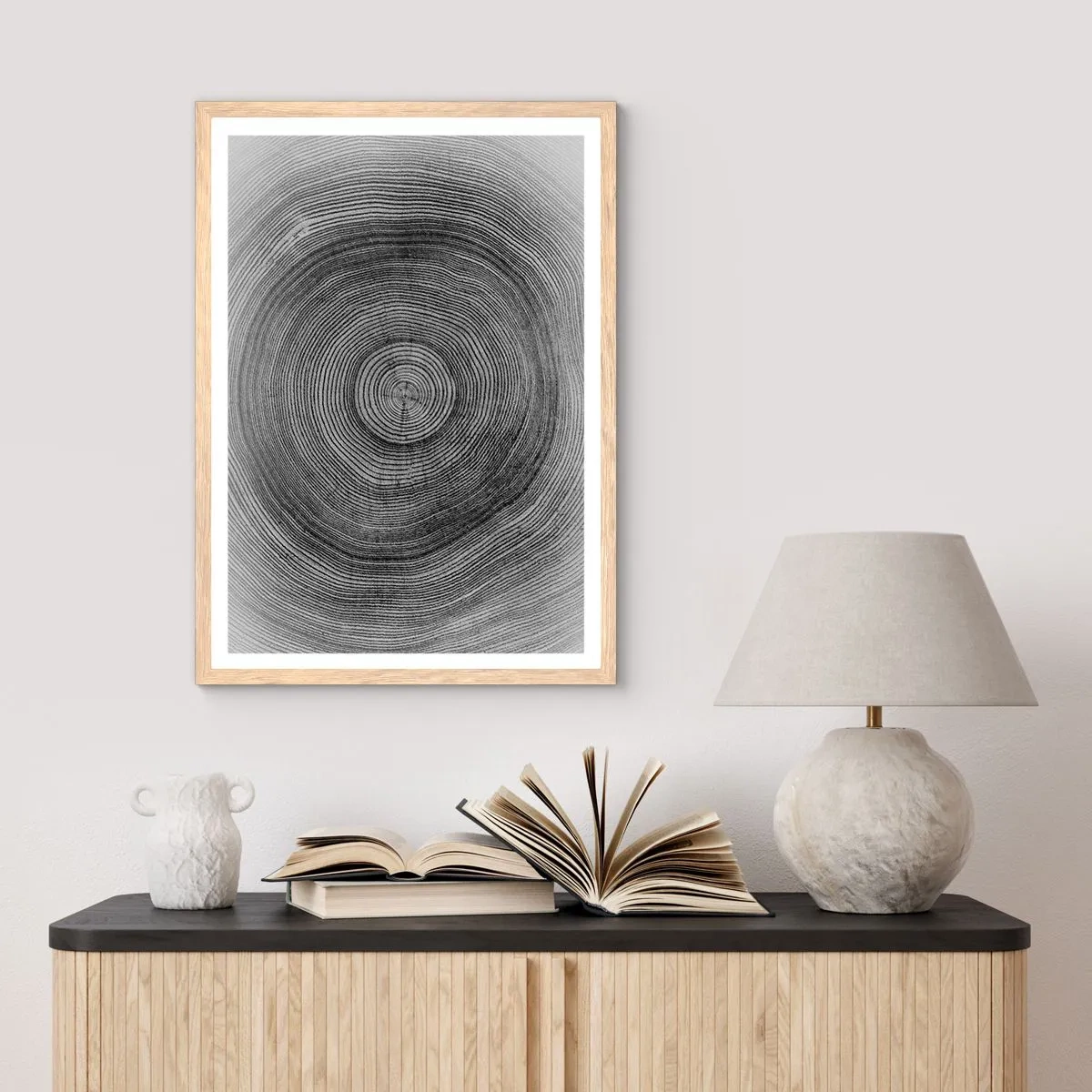 Plakat w ramie jasny dąb - Znak czasu - 50x70 cm