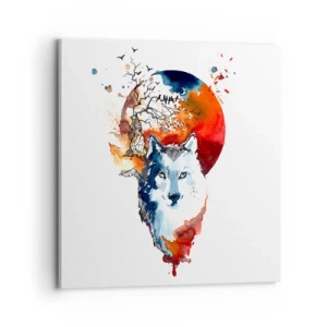 Obraz na płótnie - Nos w nos z nocą - 70x70 cm