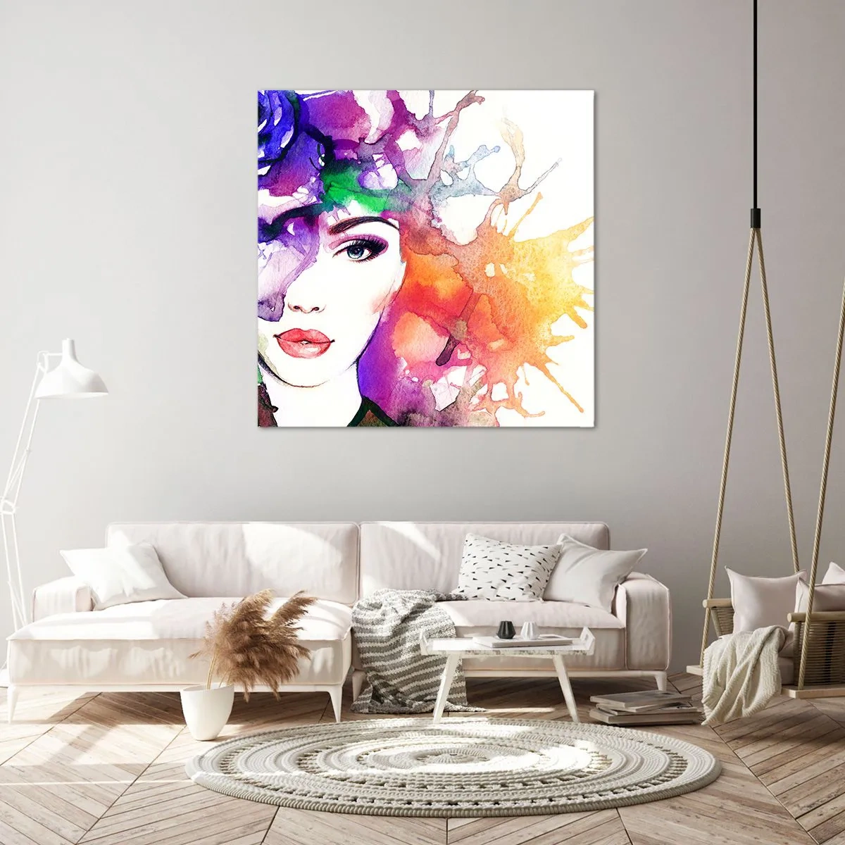 Obraz na płótnie - Z głową w chmurach - 40x40 cm