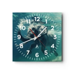 Zegar ścienny - Wszyscy lubią pływać - 30x30 cm