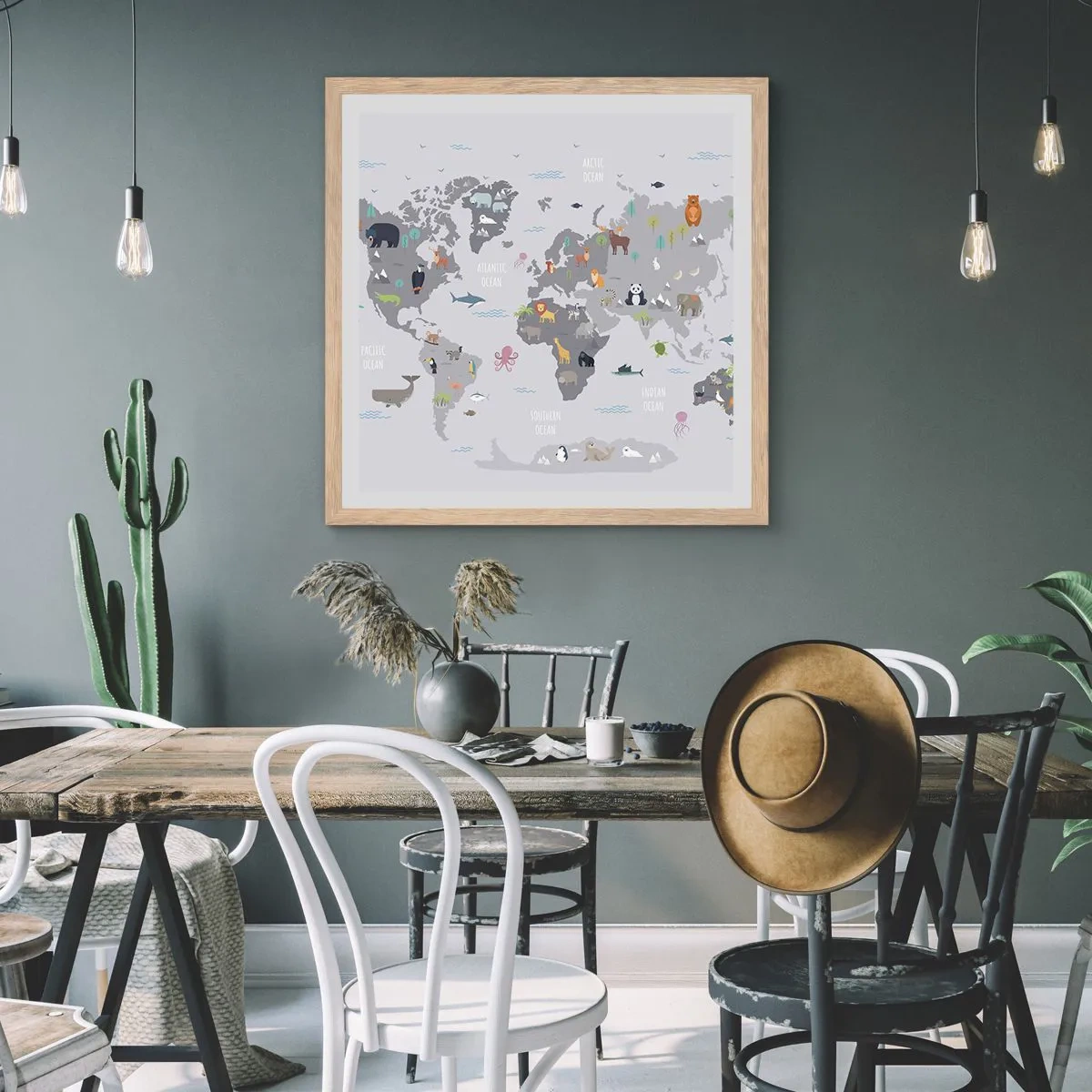 Plakat w ramie jasny dąb - Powiedz mi, skąd jesteś… - 60x60 cm