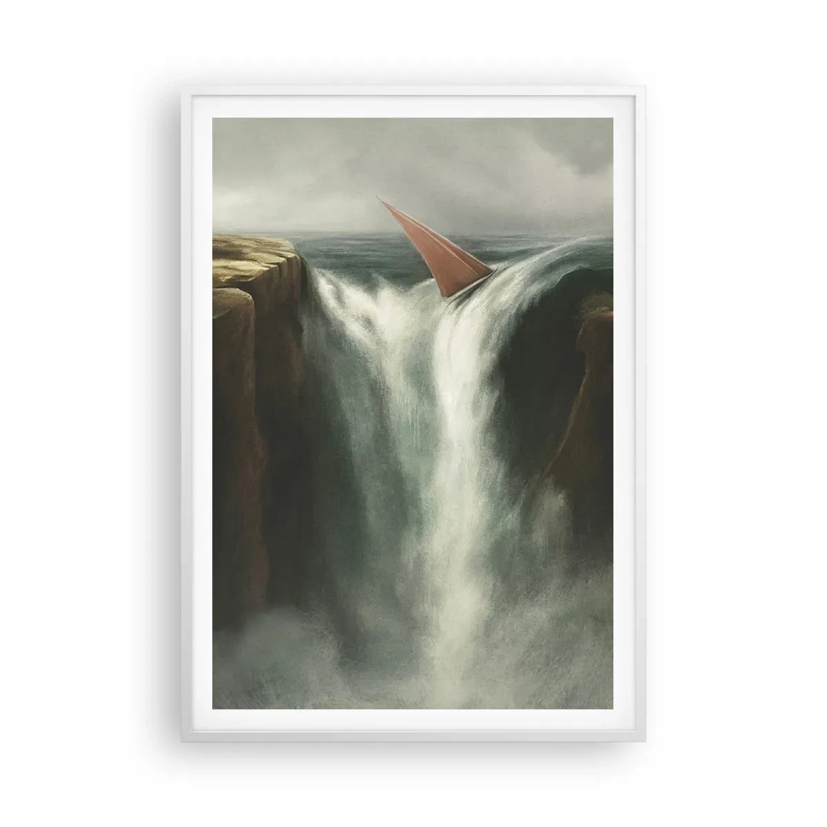 Plakat w białej ramie - Życiowa przestroga - 70x100 cm