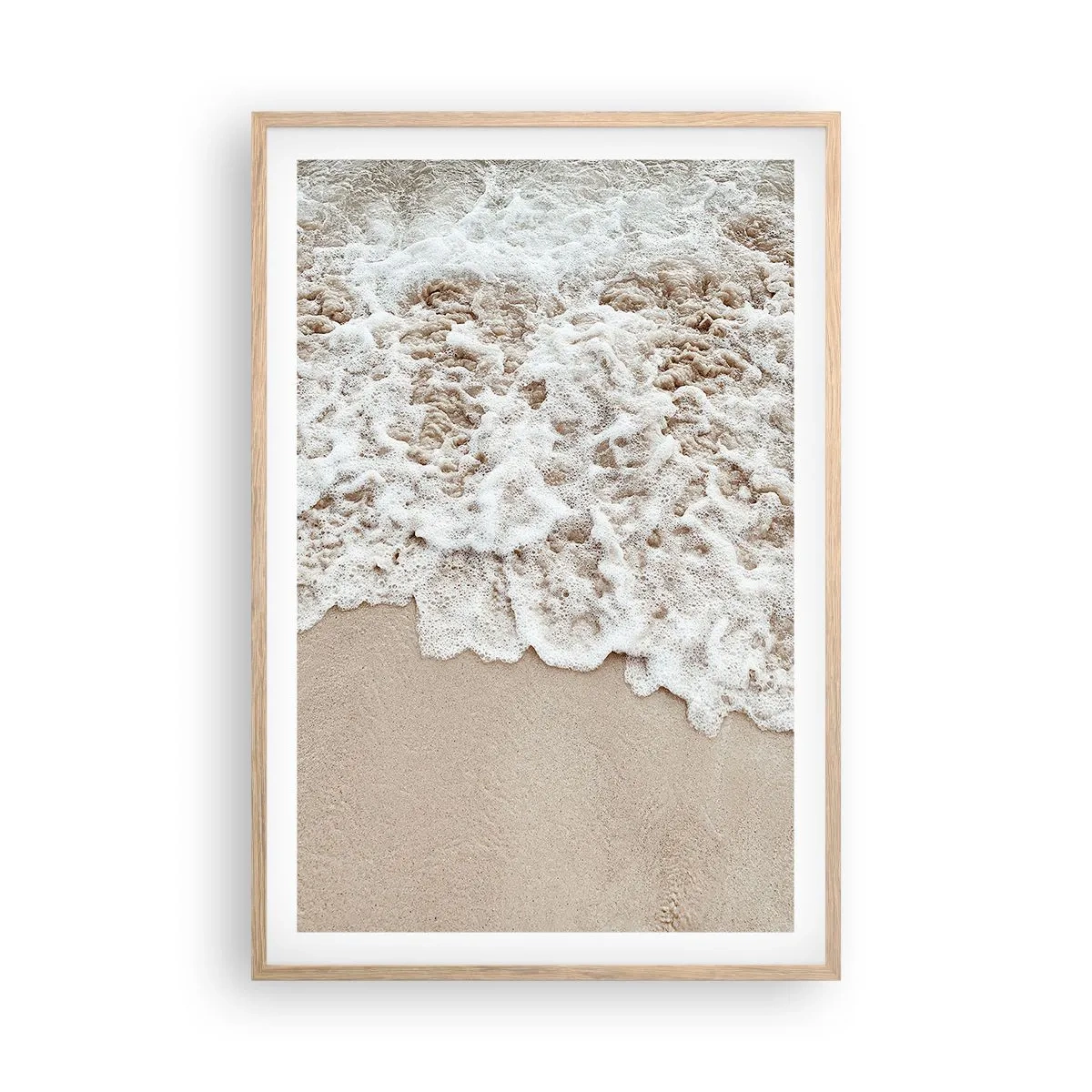 Plakat w ramie jasny dąb - Zaraz wracam - 61x91 cm