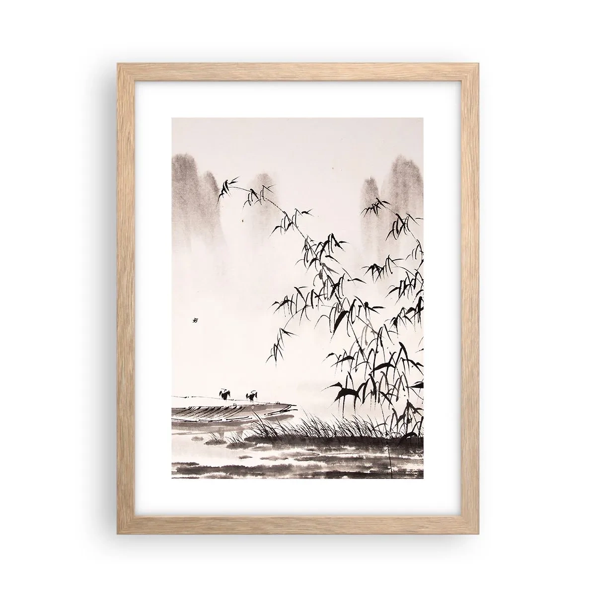 Plakat w ramie jasny dąb - Cisza ryżowych pól - 30x40 cm