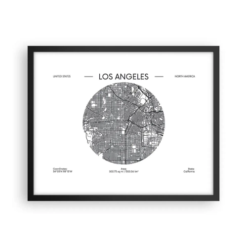 Plakat w czarnej ramie - Anatomia Los Angeles - 50x40 cm