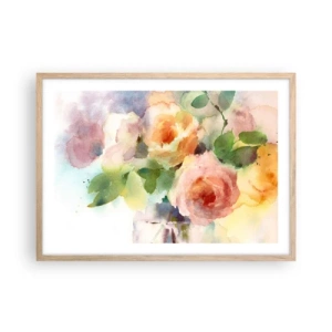 Plakat w ramie jasny dąb - Delikatne jak akwarela - 70x50 cm