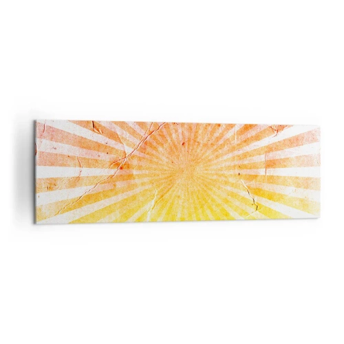 Obraz na płótnie - Promienie słońca w odcieniach pomarańczu i żółci - 160x50cm - Wschody i zachody - Nowoczesna dekoracja ścienna do salonu i sypialni ARTTOR