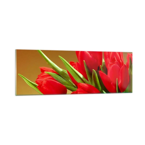 Obraz na szkle - Pęk wiosennej radości - 90x30 cm