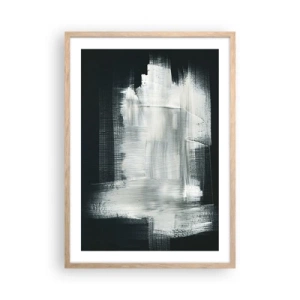 Plakat w ramie jasny dąb - Utkane z pionu i poziomu - 50x70 cm