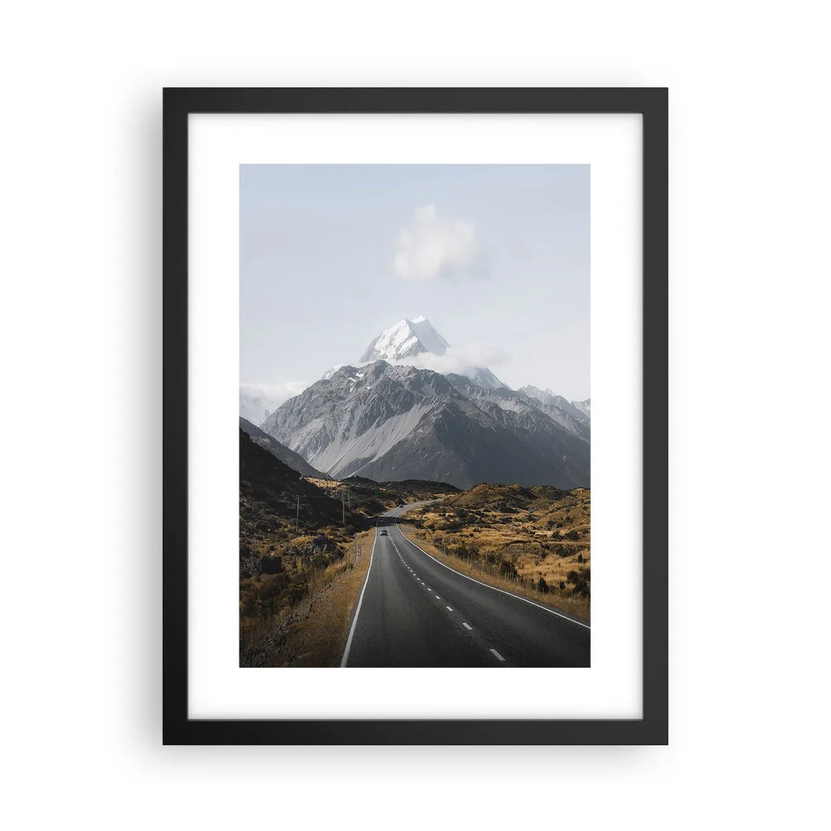 Plakat w czarnej ramie - Droga do serca gór - 30x40 cm
