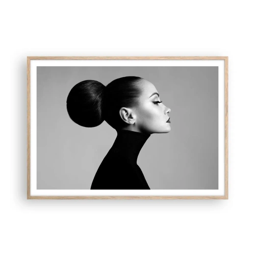 Plakat w ramie jasny dąb - Współczesna Nefretete - 100x70 cm