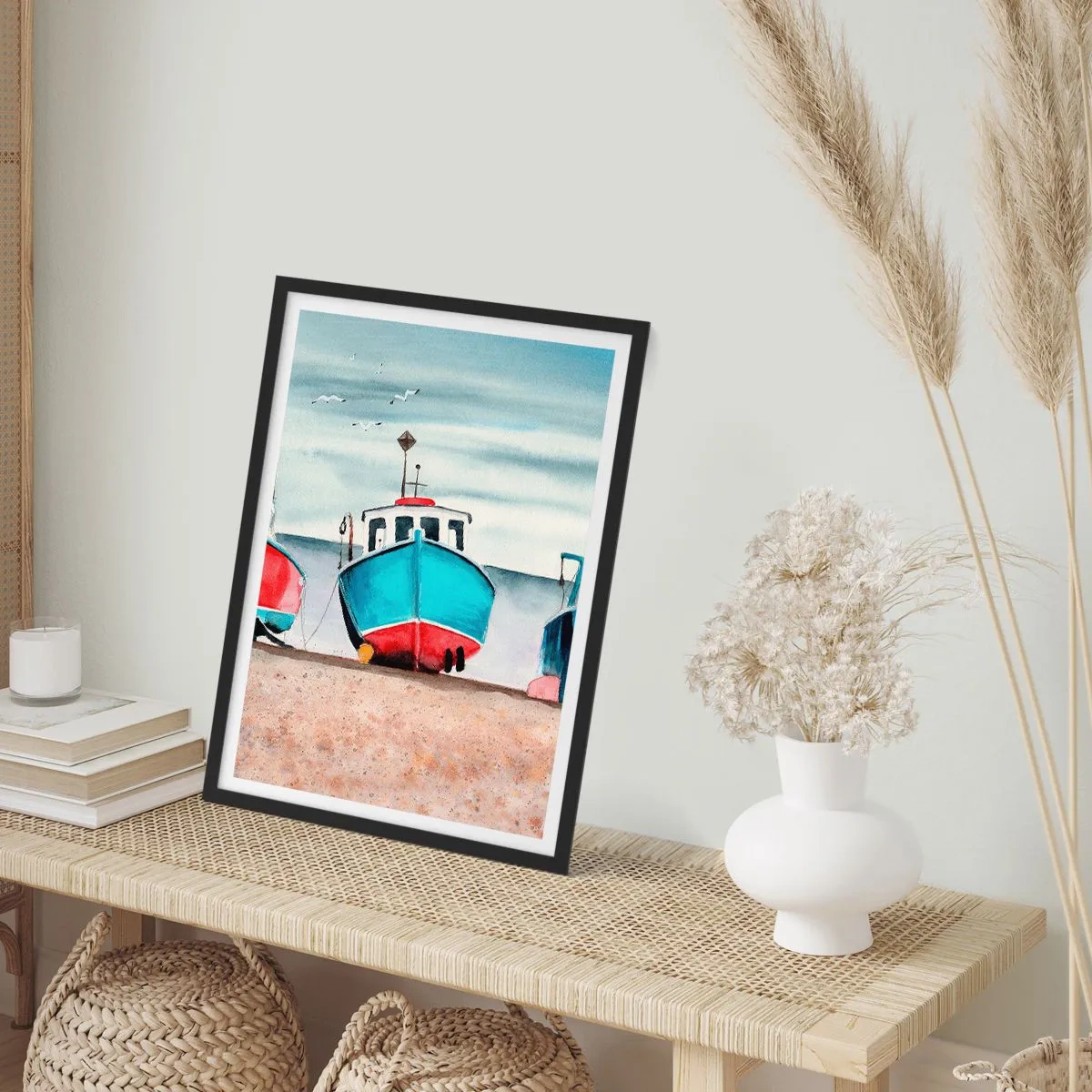 Plakat w czarnej ramie - Gotowe na połów - 61x91 cm