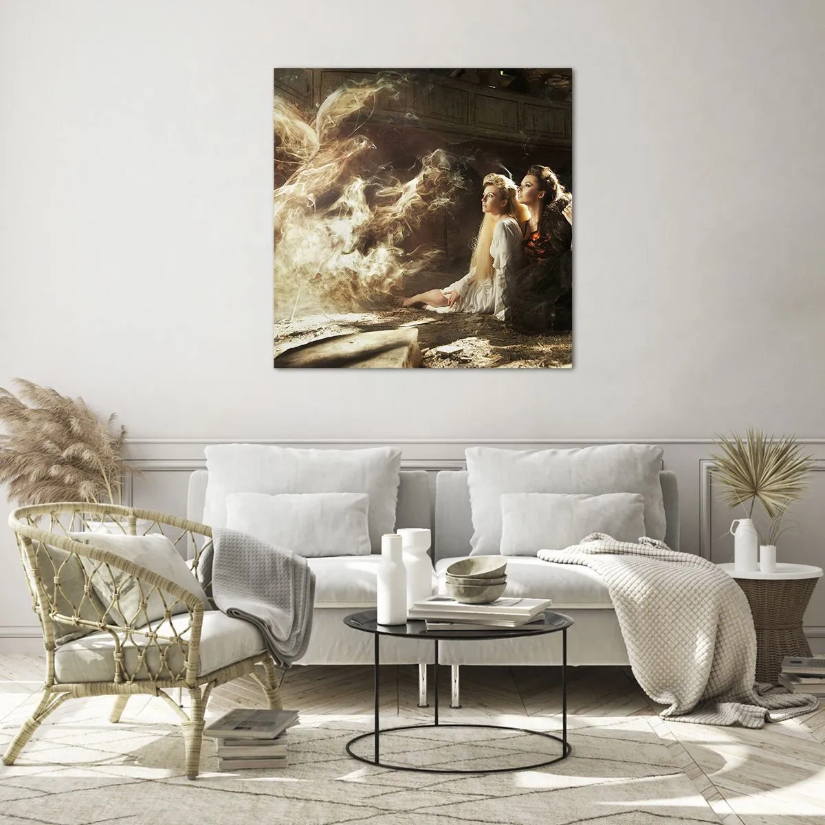 Obraz na szkle - I stała się poezja - 70x70 cm