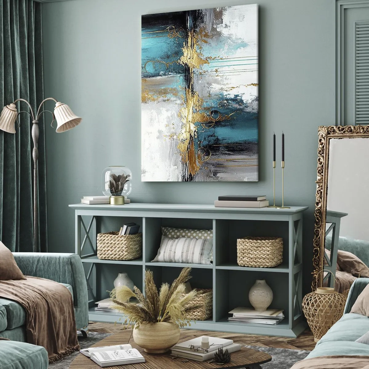 Obraz na płótnie - Wszystko płynie - 55x100 cm