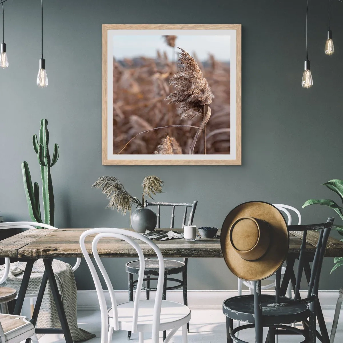 Plakat w ramie jasny dąb - Czas odlecieć z wiatrem - 60x60 cm