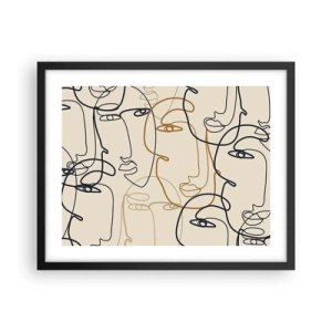 Plakat w czarnej ramie - Portret zwielokrotniony - 50x40 cm