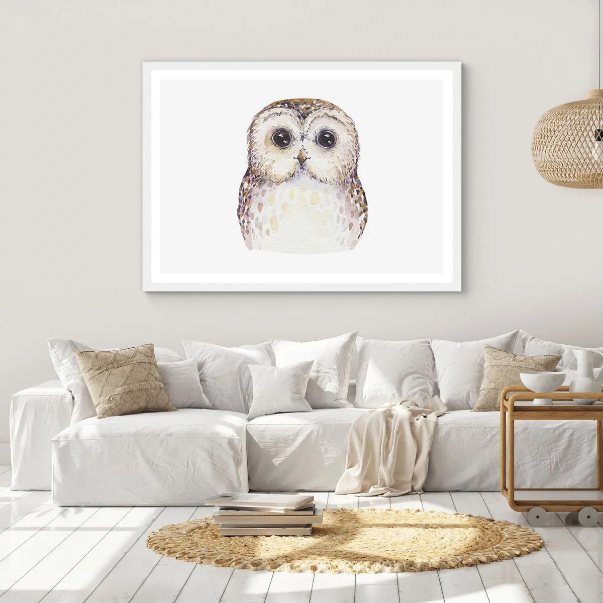 Plakat w białej ramie - Spójrz mi w oczy - 50x40 cm