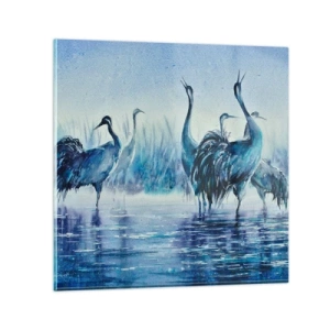 Obraz na szkle - Poranne spotkanie - 30x30 cm