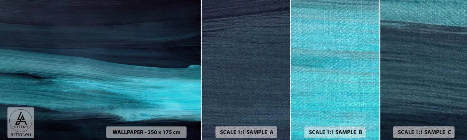 Fototapeta Próbka Premium Canvas - Popłyń z nurtem - Ciemny, Sztuka, Abstrakcja - 100x30 cm