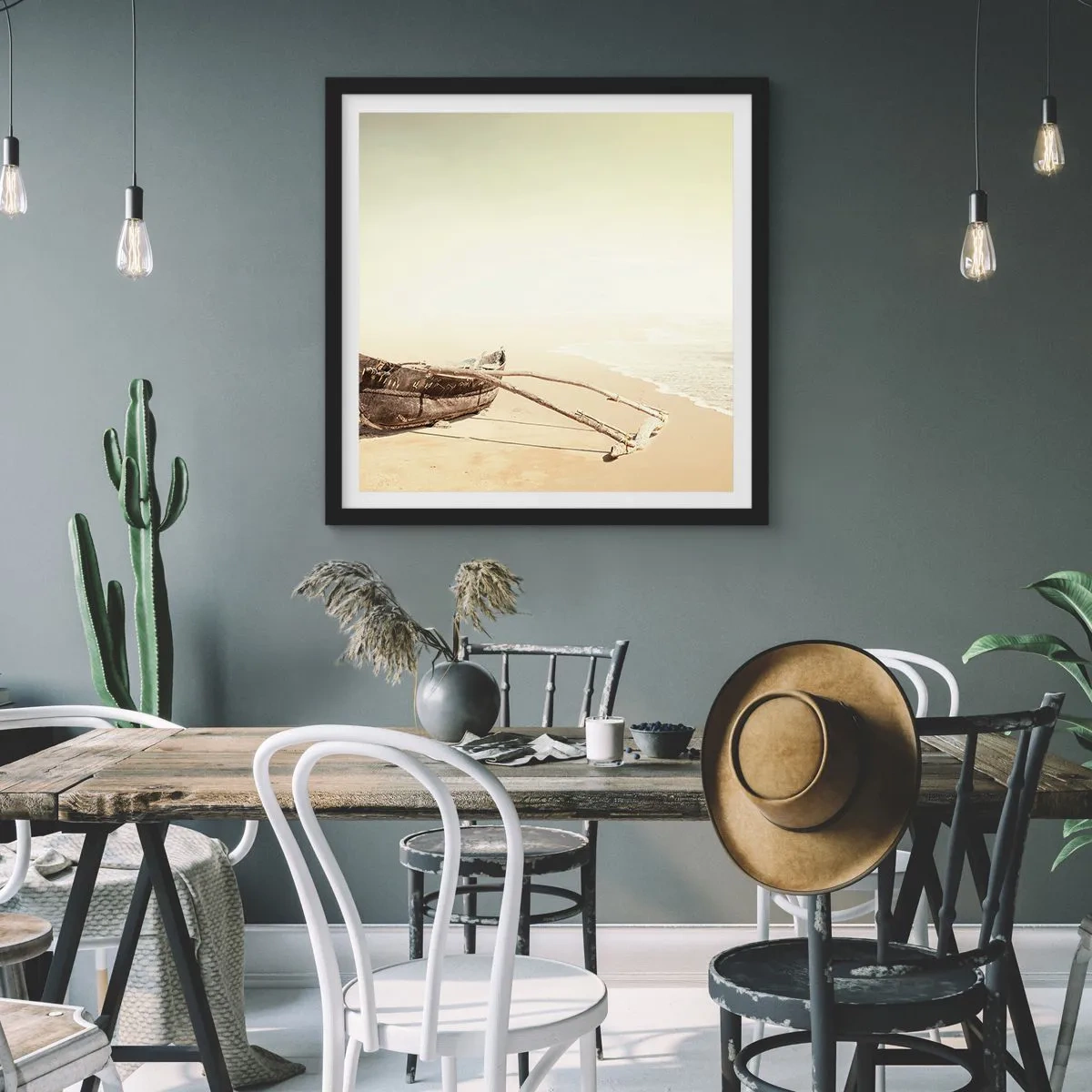 Plakat w czarnej ramie - Wspomnienie mórz południowych - 60x60 cm