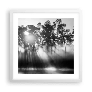 Plakat w białej ramie - Niepowstrzymane słońce - 40x40 cm