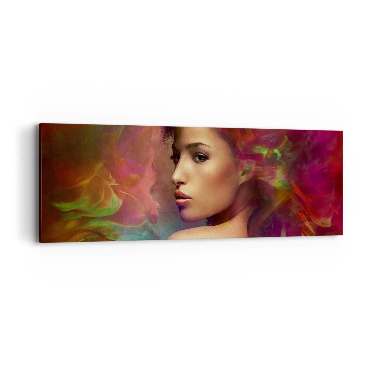 Obraz na płótnie - Piękniejsza od tęczy, delikatna jak mgła - 90x30 cm
