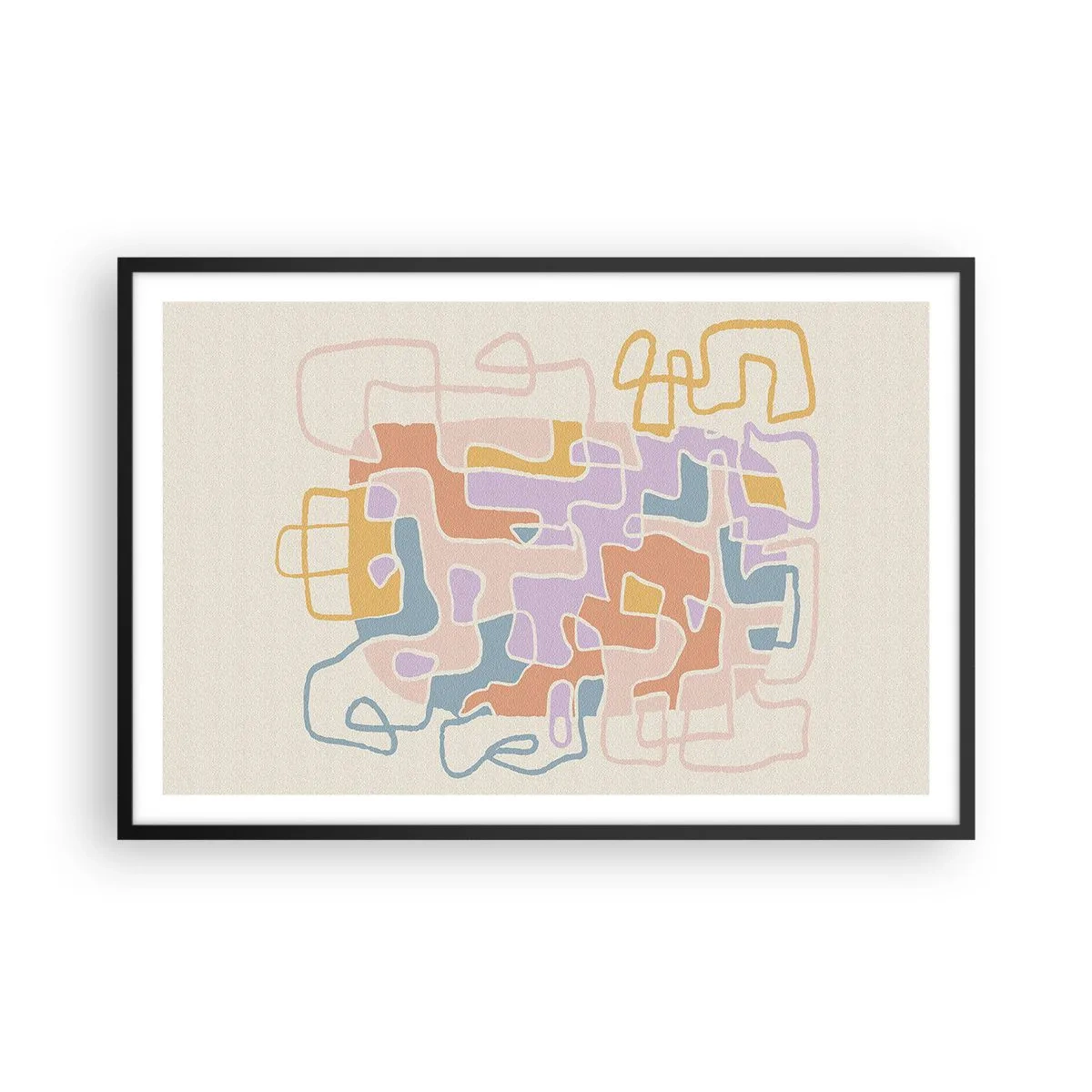 Plakat w czarnej ramie - Labirynt – radosna przygoda - 91x61 cm