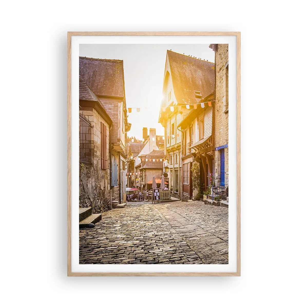 Plakat w ramie jasny dąb - Biały duch miasteczka - 70x100 cm