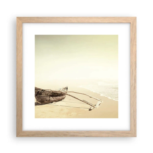 Plakat w ramie jasny dąb - Wspomnienie mórz południowych - 30x30 cm