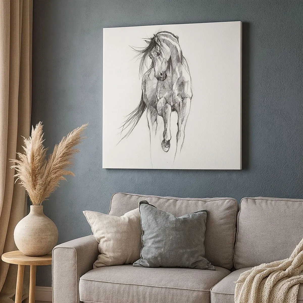 Obraz na płótnie - We wdzięcznym kłusie - 30x30 cm