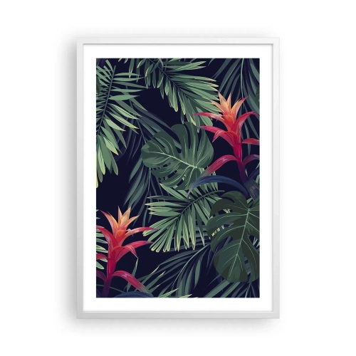 Plakat w białej ramie - Zapłonąć w zieleni - 50x70 cm