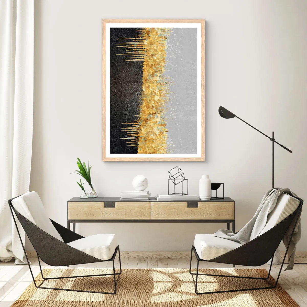 Plakat w ramie jasny dąb - W głąb i ku górze - 30x40 cm