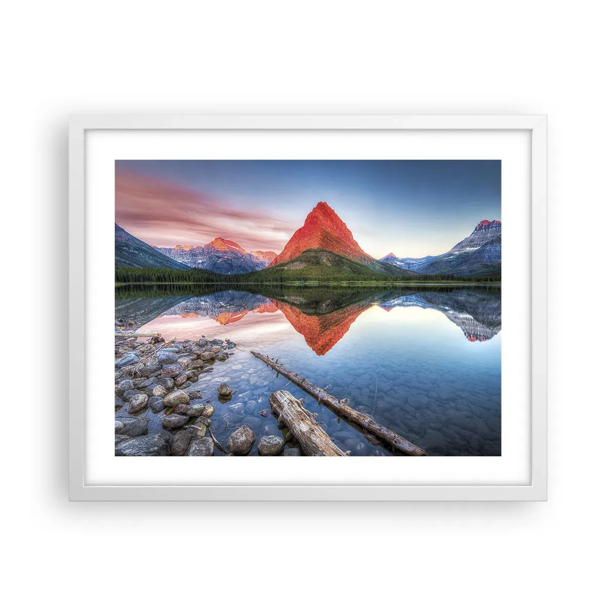 Plakat w białej ramie - Żar i chłód - 50x40 cm