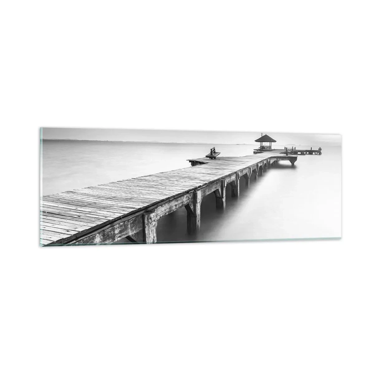 Obraz na szkle - W siną dal - 90x30 cm